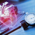 Common Preservatives Tied To Hypertension Spike An anatomical heart illustration next to a blood pressure monitor