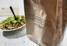 Fast Food, Faster Decline — Disturbing Link A Chipotle takeout bag next to a bowl filled with fresh salad ingredients