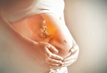 This Vitamin Plays A Surprising Role In A Baby’s Brain Development Pregnant belly with illustration of fetus inside