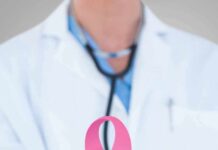 Simple Plate Swap That Slashes Cancer Odds Doctor holding stethoscope with pink ribbon in front